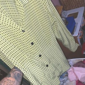 Green silk blouse medium